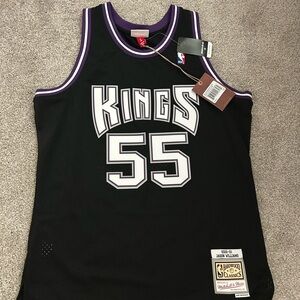 Mitchell & Ness Black Kings Jersey with Purple Accents